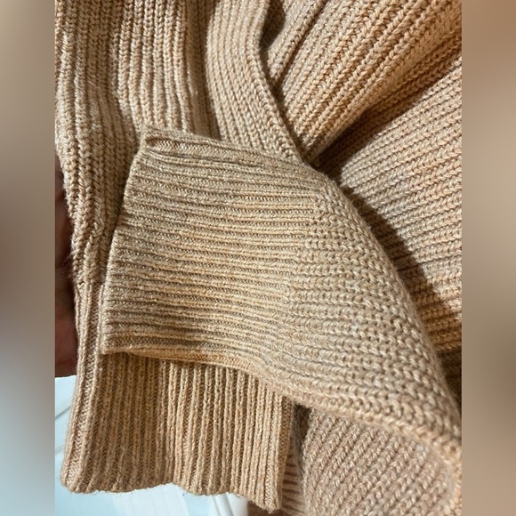 Madewell Tan Patch Pocket Sweater, Size S, 2 Pockets, Cotton/Viscose/Nylon - Picture 7 of 8